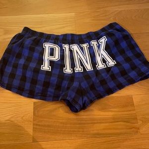 PINK blue boxer pajama shorts
